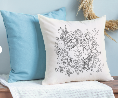 Cushion Seaworld, white